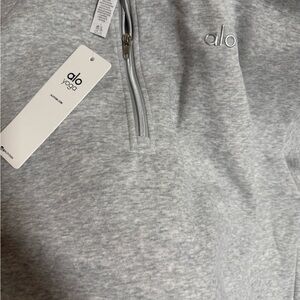 Alo Yoga Heather Gray 1/4 Zip Pullover